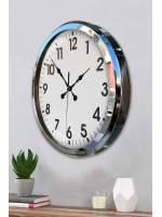 Krom Şıklık 52 cm Metal Modern Duvar Saati