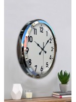 Krom Şıklık 52 cm Metal Modern Duvar Saati