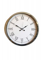 Roma Zarafeti Krom 52 cm Metal Duvar Saati