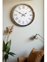 Roma Zarafeti Krom 52 cm Metal Duvar Saati