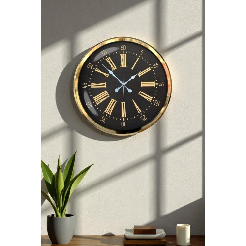 Prime Aurea Gold 52 cm Metal Duvar Saati