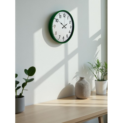36 cm Standart Yeşil Duvar Saati