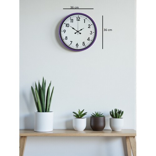 36 cm Mor Standart Duvar Saati