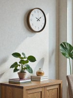 36 cm Kahverengi Sade Dekoratif Duvar Saati