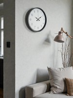 36 cm Gri Dekoratif Duvar Saati – Dekoratif Rakamlı Beyaz Kadran