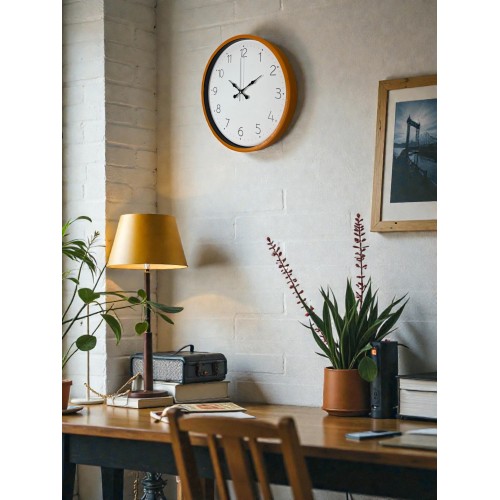 36 cm Turuncu Dekoratif Duvar Saati (PP-3604O)
