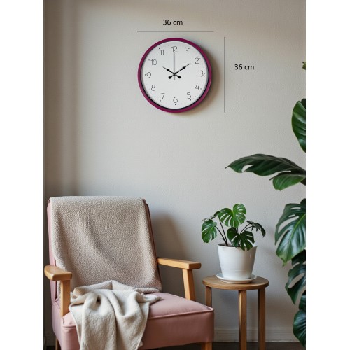 36 cm Pembe Standart Duvar Saati