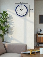 36 cm Lacivert Dekoratif Duvar Saati – Rakamlı Beyaz Kadran (PP-3604V)