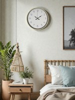 36 cm Krem Sade Dekoratif Duvar Saati