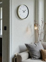 36 cm Krem Sade Dekoratif Duvar Saati