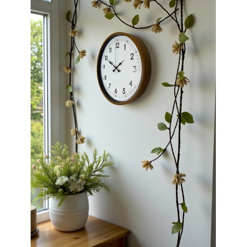 36 cm Kahverengi Dekoratif Duvar Saati (PP-3605I)