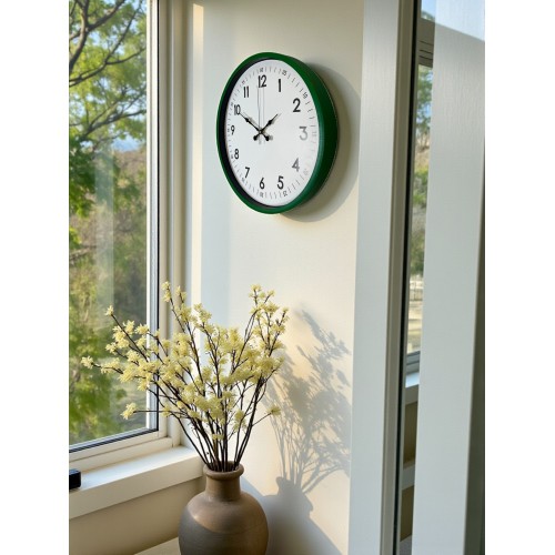 36 cm Yeşil Dekoratif Duvar Saati (PP-3605L)