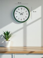 36 cm Yeşil Dekoratif Duvar Saati (PP-3605L)