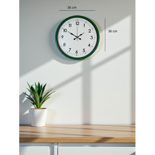 36 cm Yeşil Dekoratif Duvar Saati (PP-3605L)