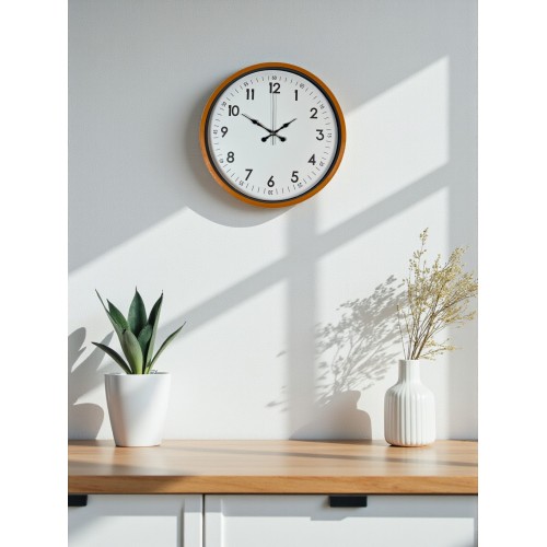 36 cm Turuncu Dekoratif Duvar Saati (PP-3605O)