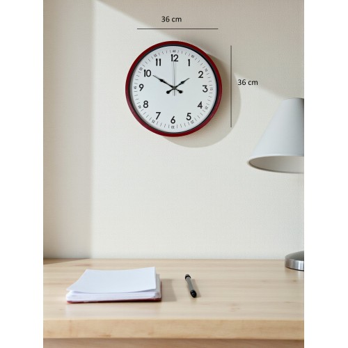 36 cm Kırmızı Dekoratif Duvar Saati