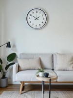 36 cm Beyaz Dekoratif Duvar Saati (PP-3605W)