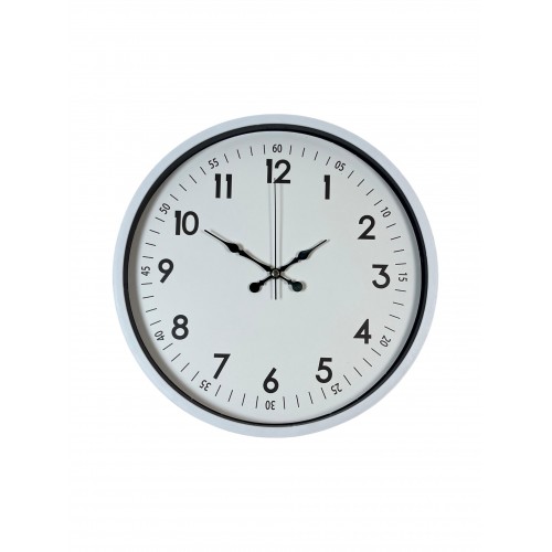 36 cm Beyaz Dekoratif Duvar Saati (PP-3605W)
