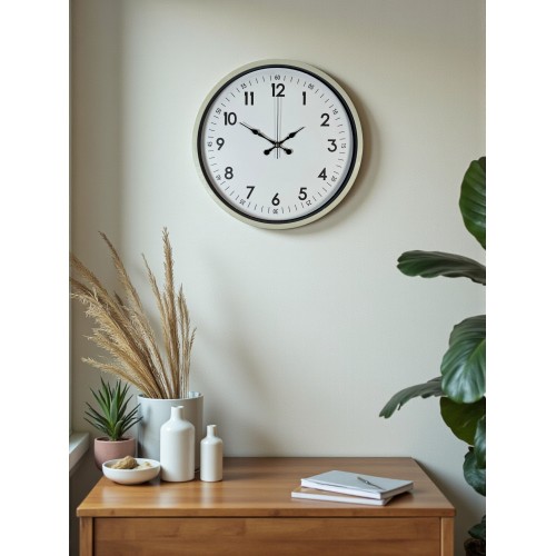 36 cm Krem Dekoratif Duvar Saati