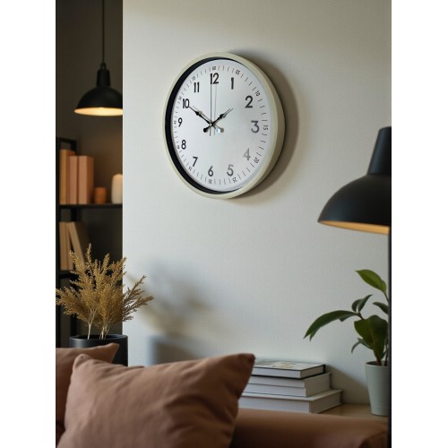 36 cm Krem Dekoratif Duvar Saati