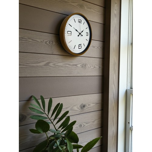 36 cm Kahverengi Modern Dekoratif Duvar Saati