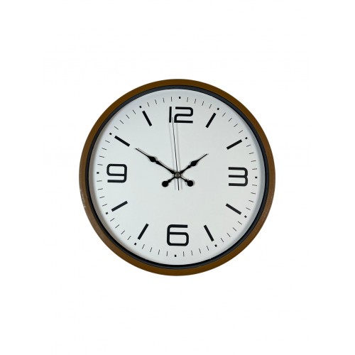 36 cm Kahverengi Modern Dekoratif Duvar Saati
