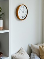 36 cm Turuncu Dekoratif Duvar Saati (PP-3608O)