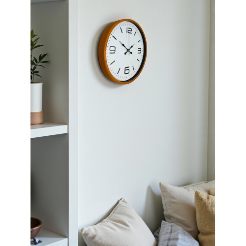 36 cm Turuncu Dekoratif Duvar Saati (PP-3608O)