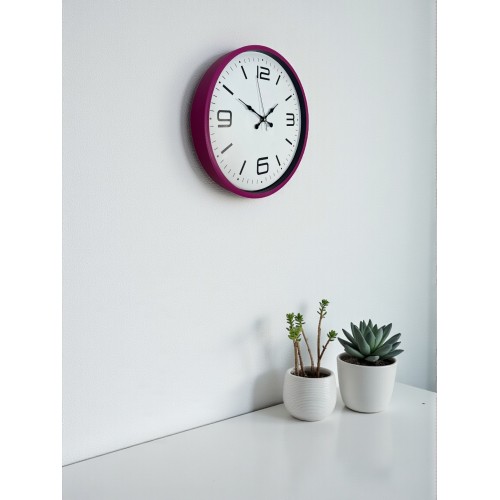 36 cm Pembe Modern Duvar Saati