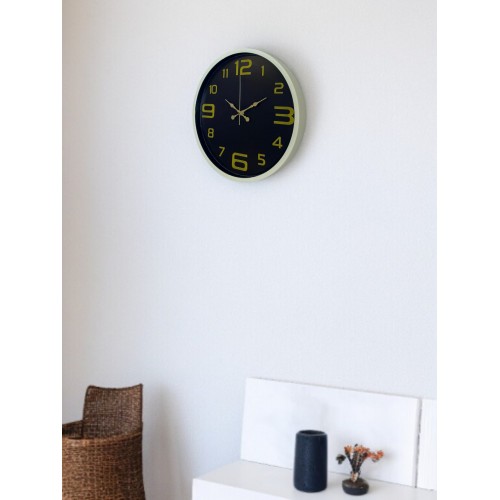 36 cm Krem Gold Rakamlı Duvar Saati – Gold Rakamlı Dekoratif