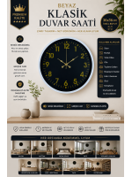 36 cm Beyaz Klasik Duvar Saati