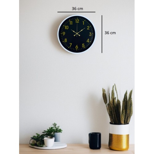 36 cm Beyaz Klasik Duvar Saati