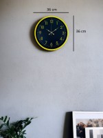 36 cm Sarı Standart Duvar Saati – Standart Altın Rakamlı