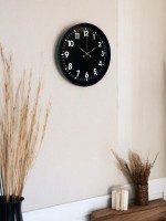 36 cm Siyah Modern Duvar Saati (PP-3631B)