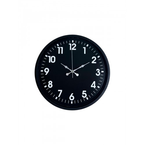 36 cm Siyah Modern Duvar Saati (PP-3631B)