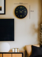 36 cm Kahverengi Dekoratif Duvar Saati – Şıklık Kahve Kadran
