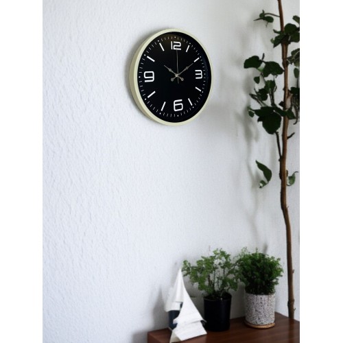 36 cm Krem Şık Dekoratif Duvar Saati