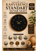 36 cm Kahverengi Standart Duvar Saati