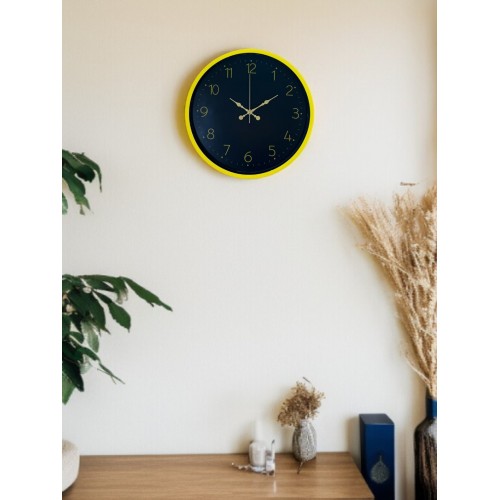 36 cm Sarı Şık Duvar Saati
