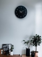 36 cm Sade Dekoratif Duvar Saati – Sade Siyah Kadran