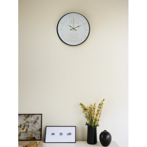 36 cm Sade Dekoratif Duvar Saati – Sade Altın İndeksli