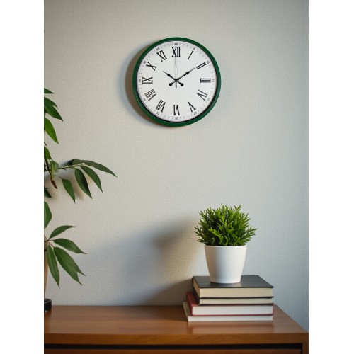 36 cm Yeşil Roma Rakamlı Duvar Saati (PP-3654L)