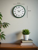 36 cm Yeşil Roma Rakamlı Duvar Saati (PP-3654L)