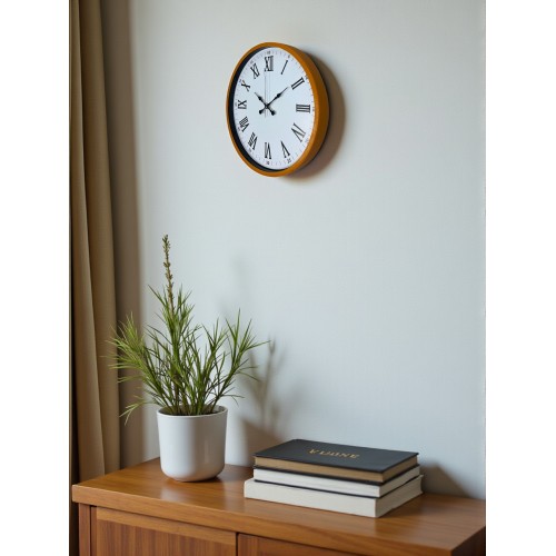 36 cm Turuncu Roma Rakamlı Duvar Saati (PP-3654O)