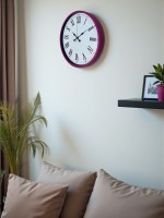 36 cm Pembe Roma Rakamlı Duvar Saati – Roma Rakamlı (PP-3654P)
