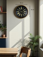 36 cm Modern Kahverengi Duvar Saati