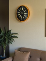 36 cm Turuncu Dekoratif Duvar Saati (PP-3658O)