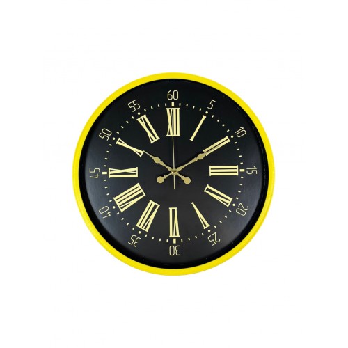 36 cm Sarı Modern Duvar Saati