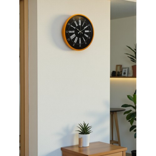 36 cm Turuncu Dekoratif Duvar Saati (PP-3659O)