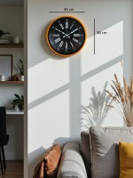 36 cm Turuncu Dekoratif Duvar Saati (PP-3659O)